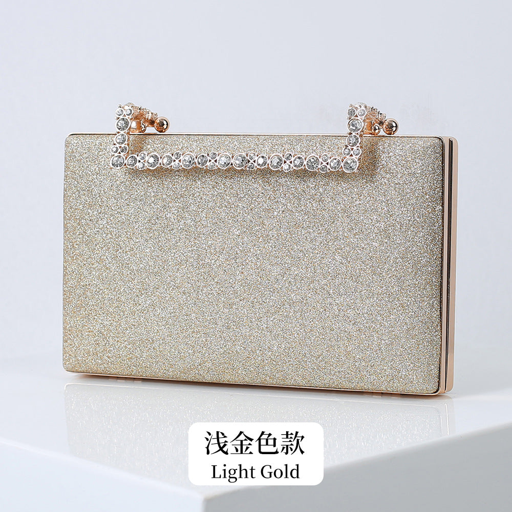 Wholesale Multi Color Shiny Pink Party Diamond Black Handbag